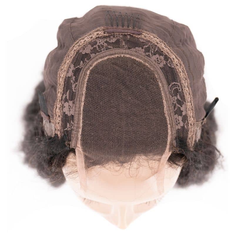 Kinky Straight 4x4 Transparent Lace 100% Human Hair Closure Wig - Image 9