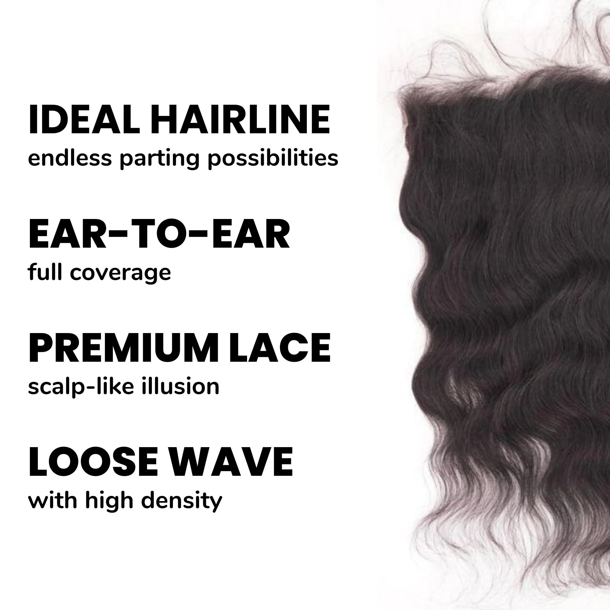 Loose Wave 13x4 HD Lace Human Hair Frontal - Image 3