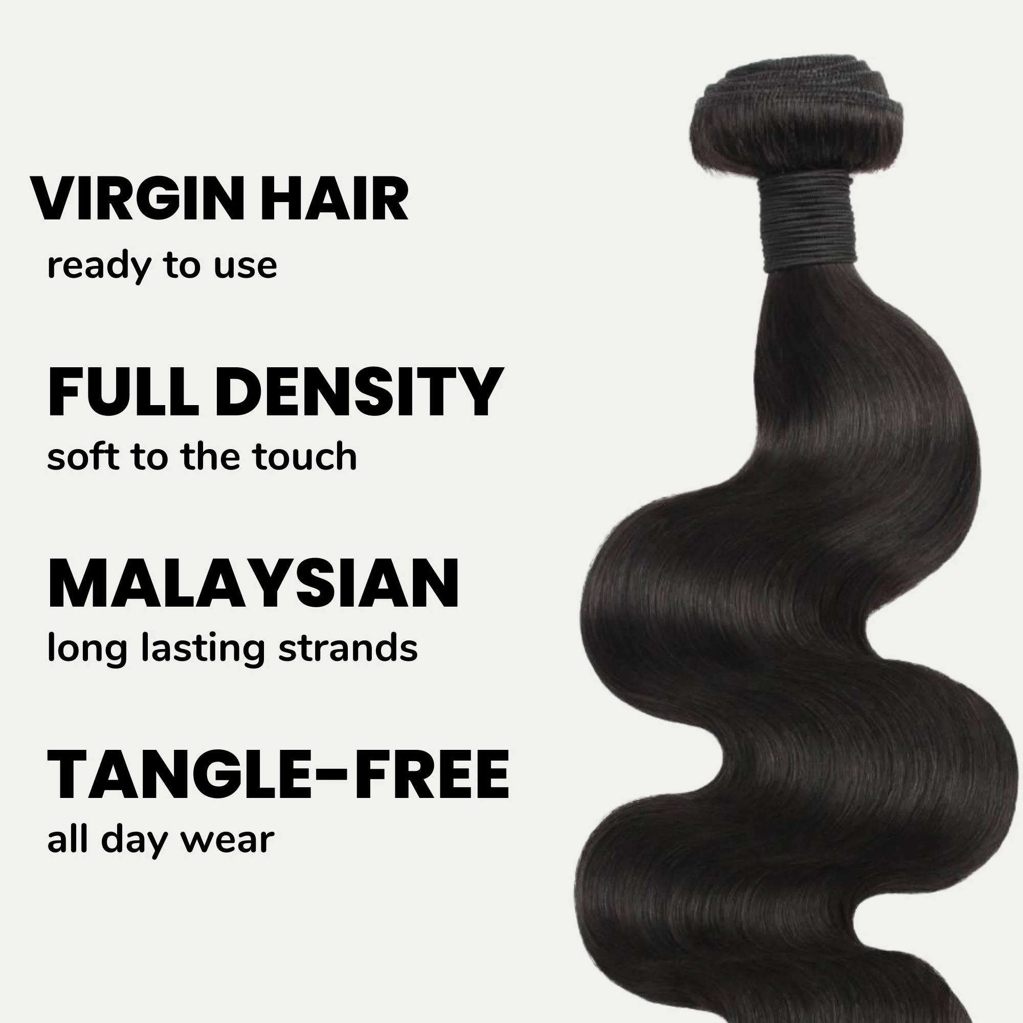Malaysian Body Wave 100% Human Hair Bundle Deals - Image 3