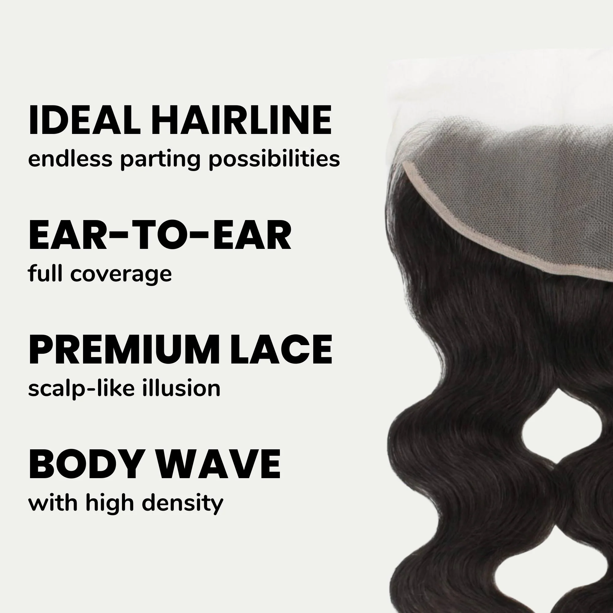 Malaysian Body Wave 13x4 Transparent Lace Human Hair Frontal - Image 3