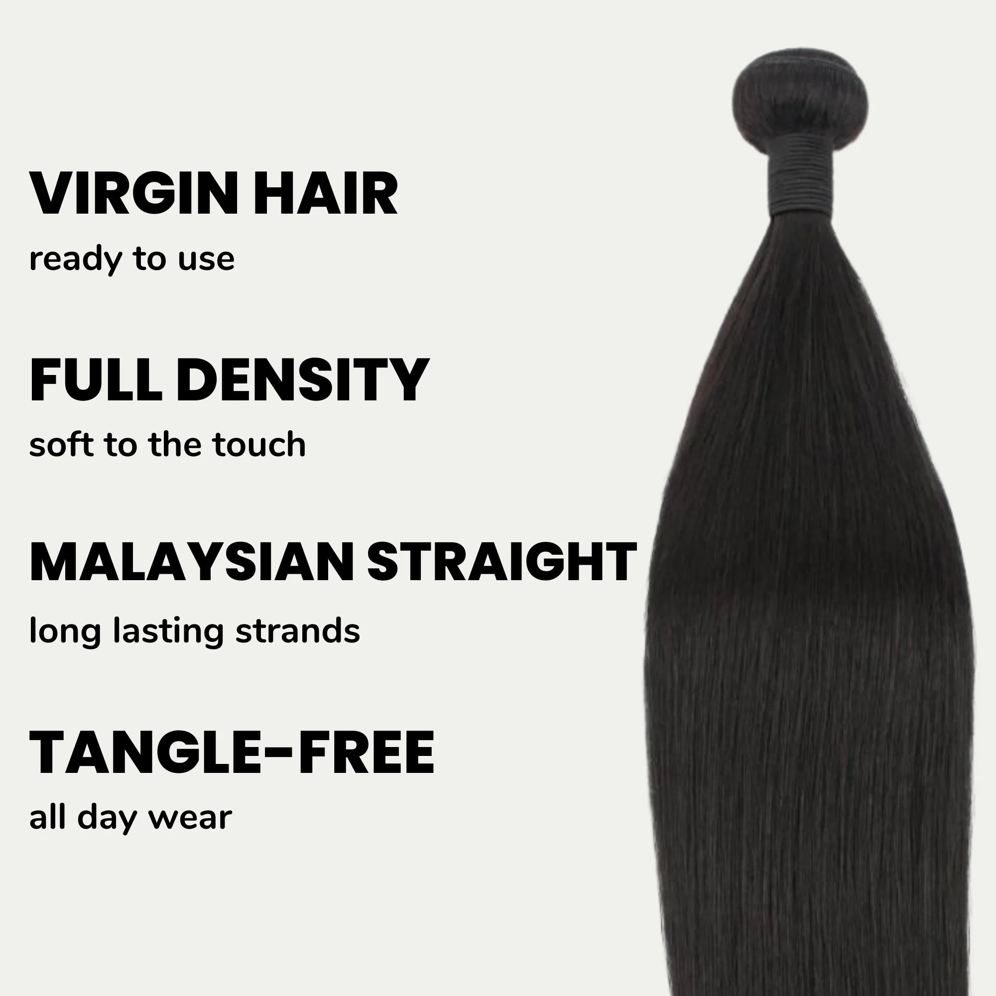 Malaysian Straight 100% Human Hair Bundle Deals - Image 3