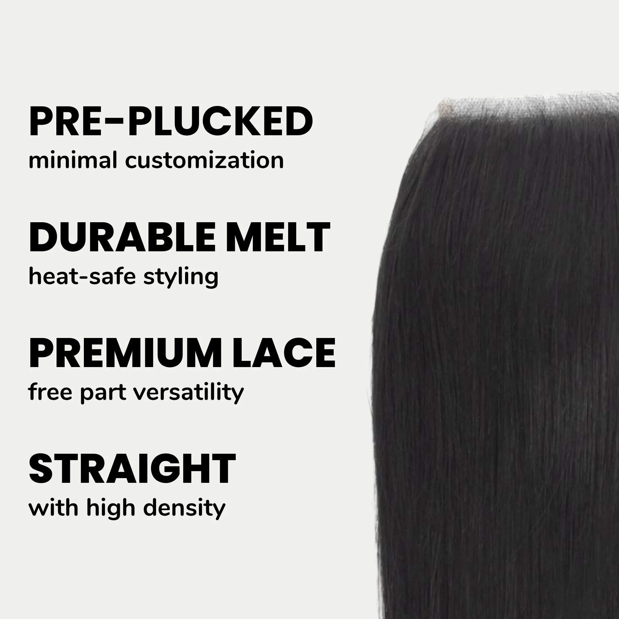 Malaysian Straight 4x4 Transparent Lace Human Hair Closure - Image 3