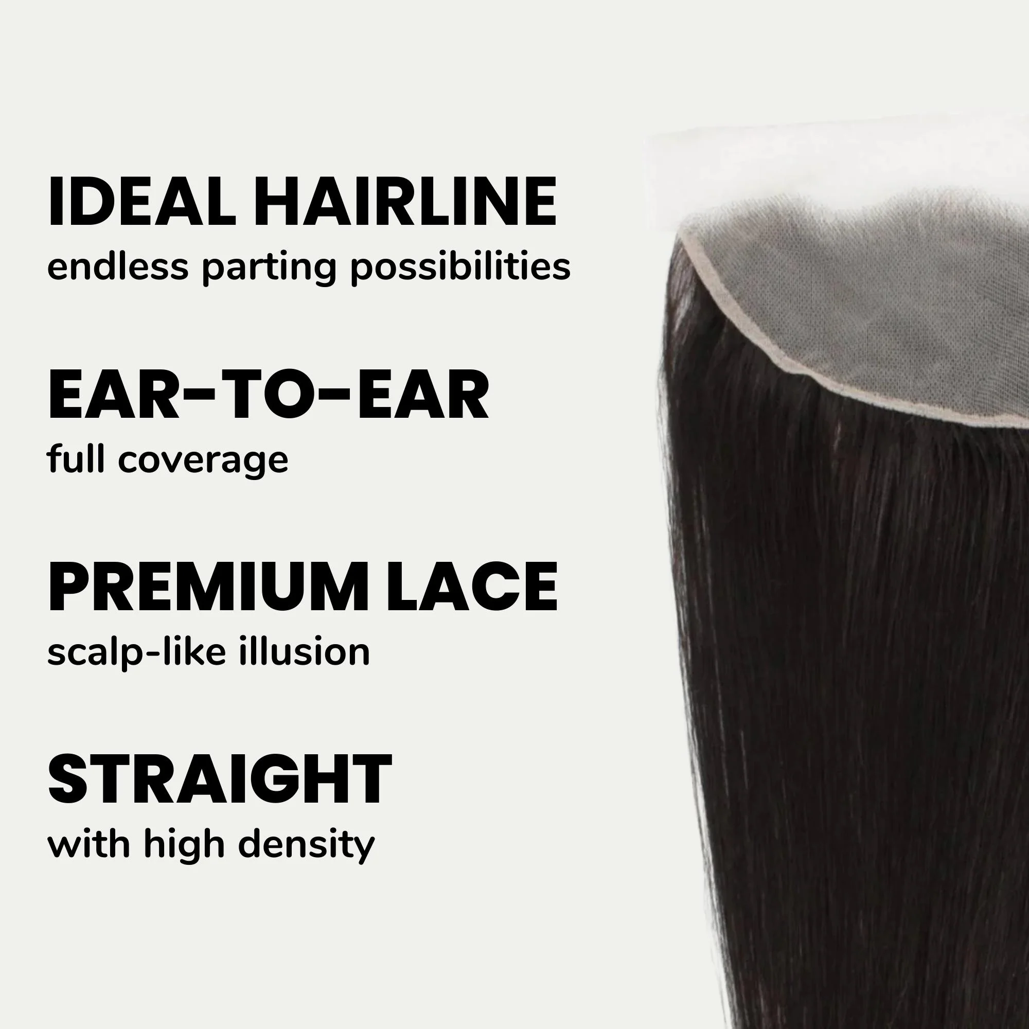 Malaysian Straight 13x4 Transparent Lace Human Hair Frontal - Image 3