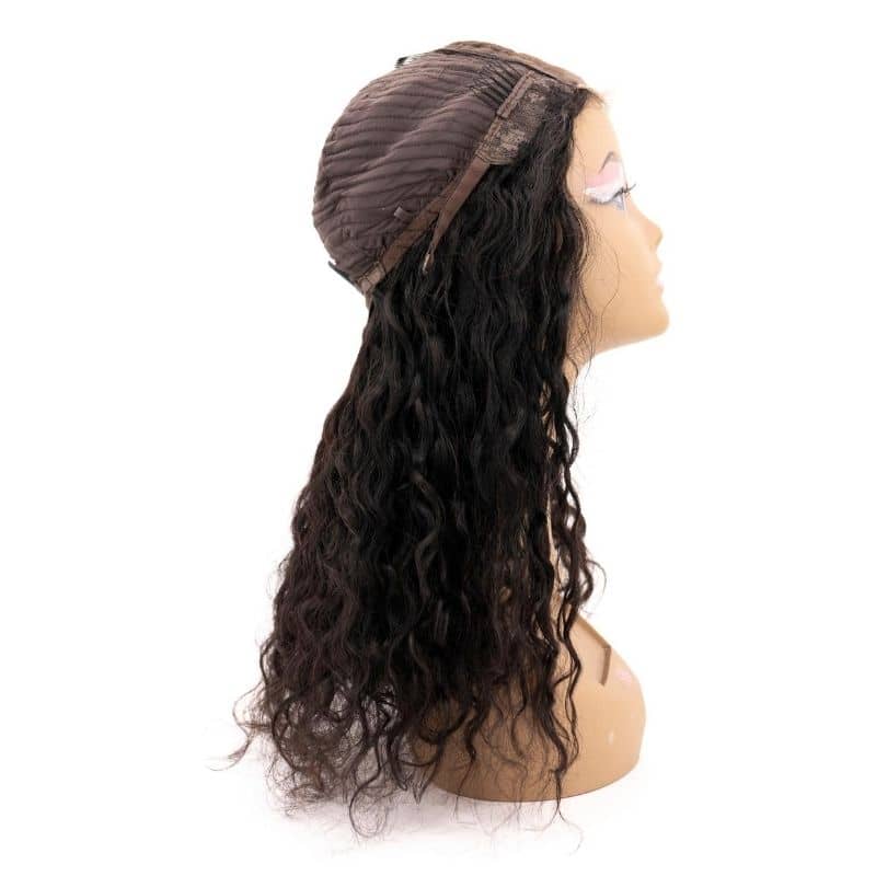 Messy Curl 4x4 Transparent Lace 100% Human Hair Closure Wig - Image 4