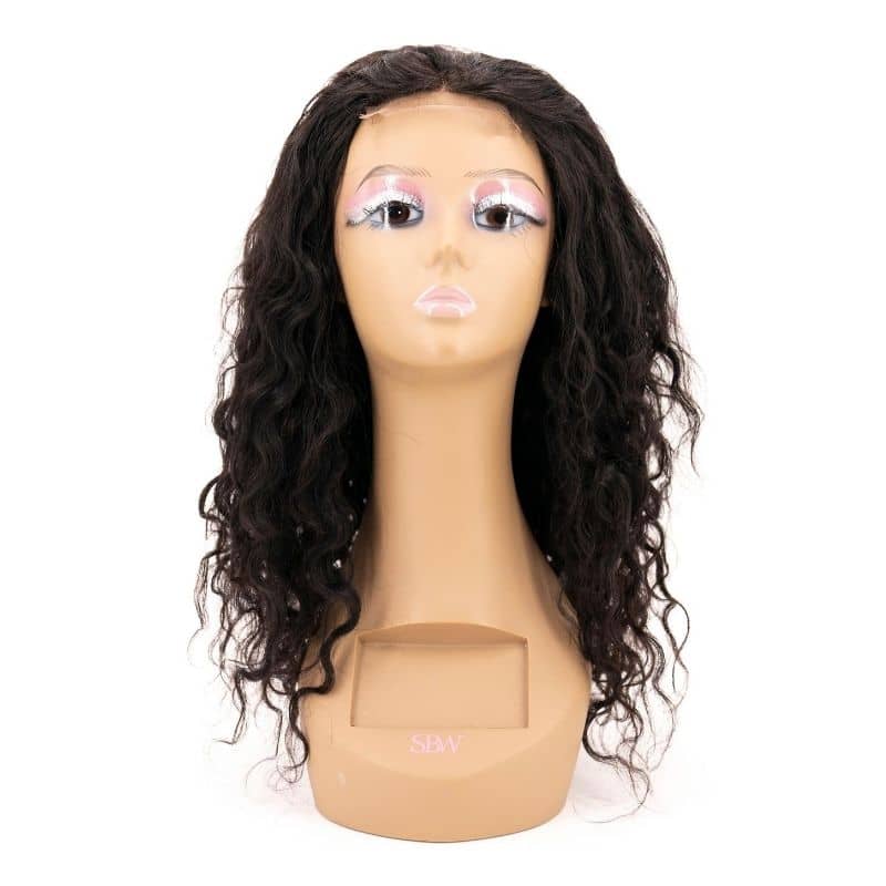 Messy Curl 4x4 Transparent Lace 100% Human Hair Closure Wig - Image 5