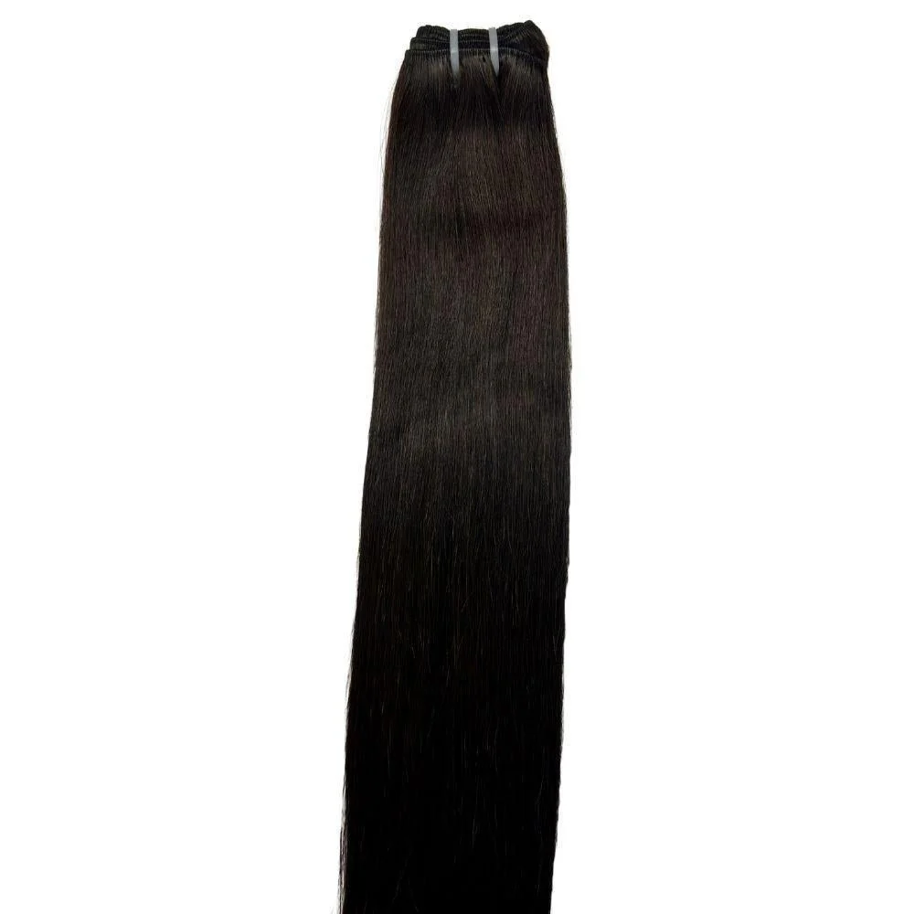 Raw Natural Black Straight 100% Human Hair Bundles - Image 6