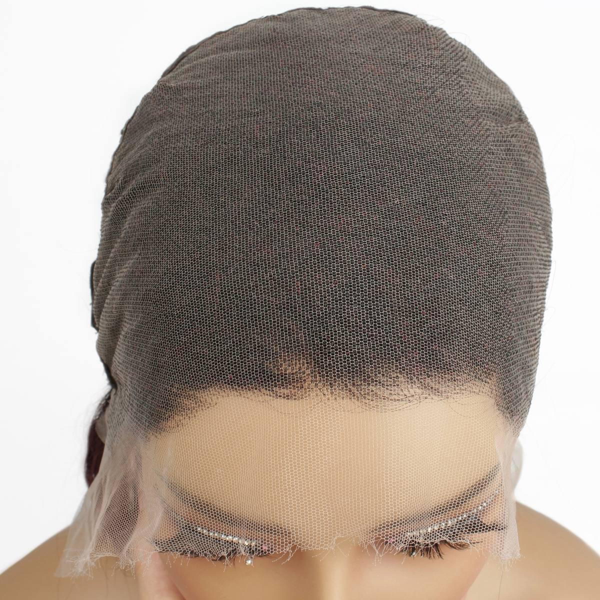 Ombre Burgundy Straight 13x6 HD Lace Front Wig - Image 7