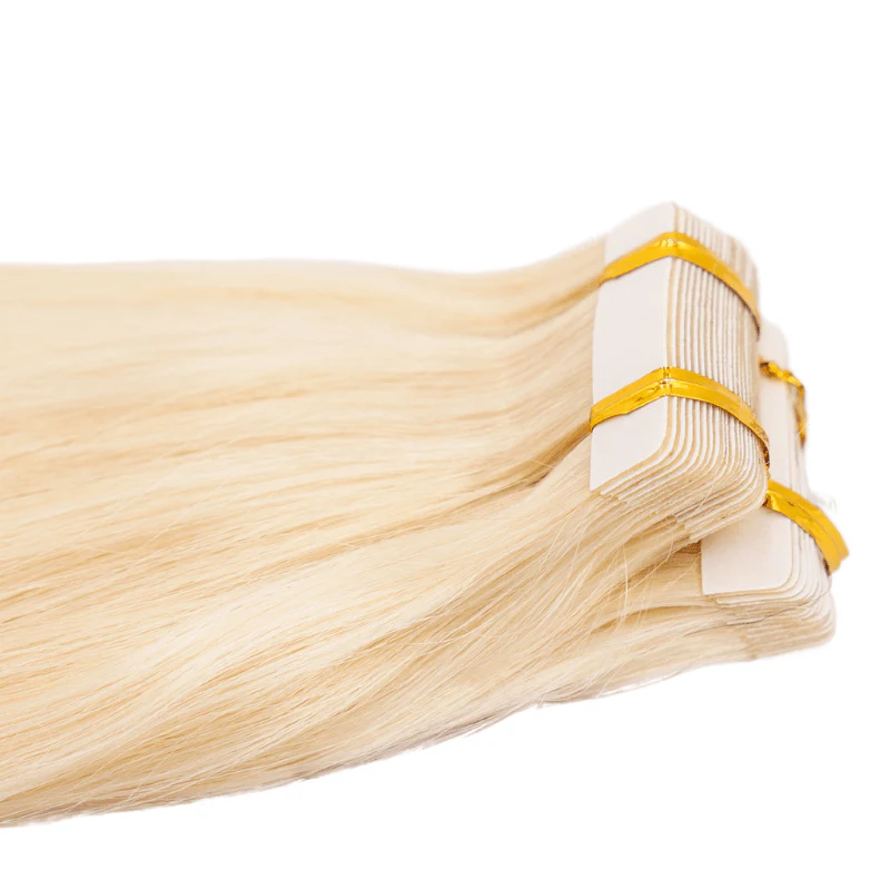 Raw Blonde Straight 100% Human Hair Tape In Extensions - Image 3