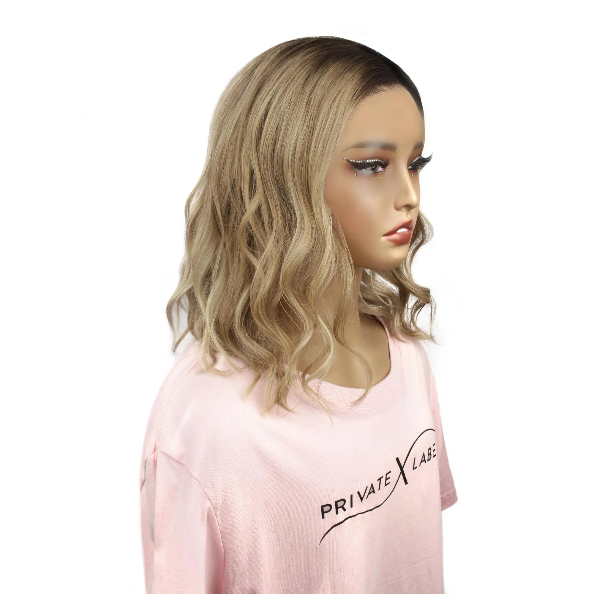 Raw Golden Wave Glueless 5x5 HD Lace Professionally Colored 100% Human Hair Closure Bob Wig - Image 4