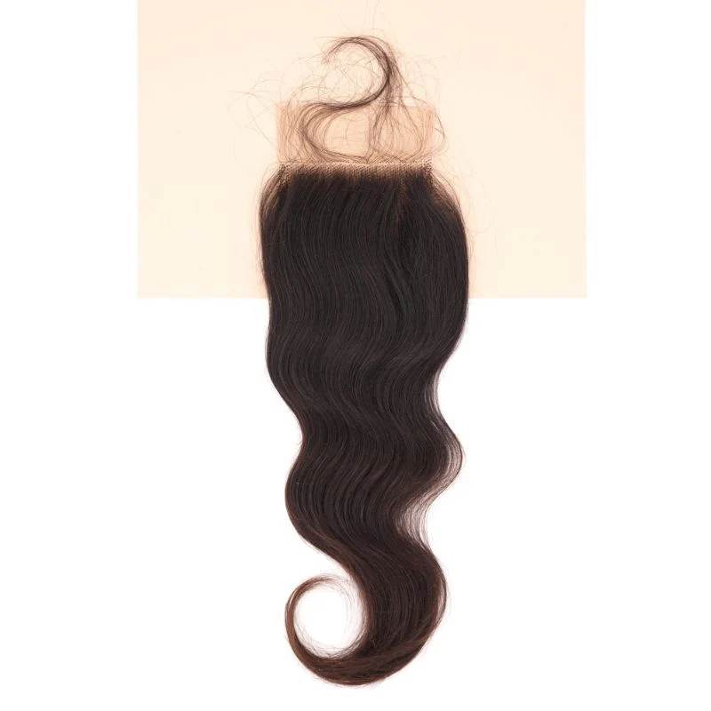 Raw Indian Wavy 4x4 Transparent Lace 100 % Human Hair Closure - Image 7