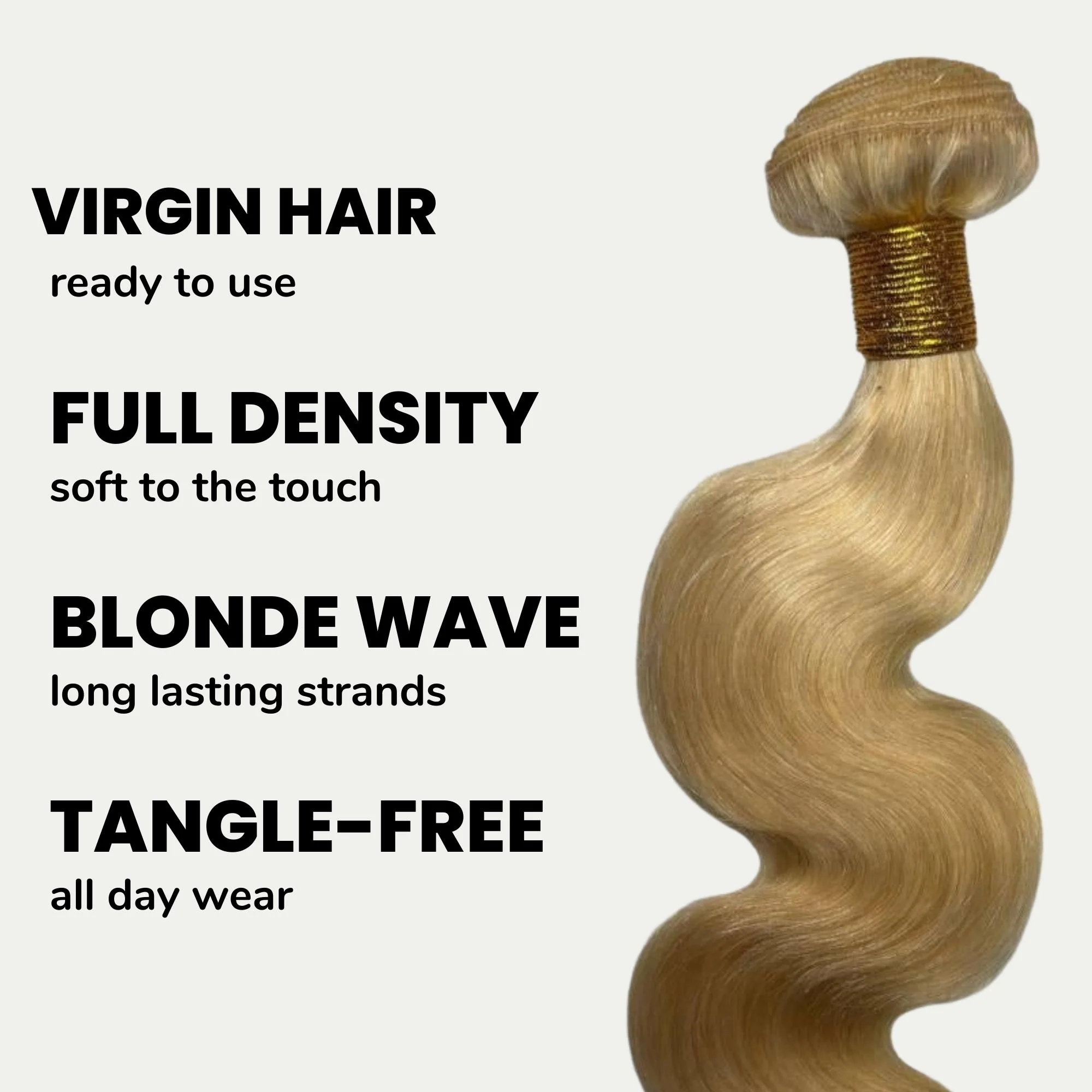 Blonde Body Wave 100% Human Hair Bundles - Image 3