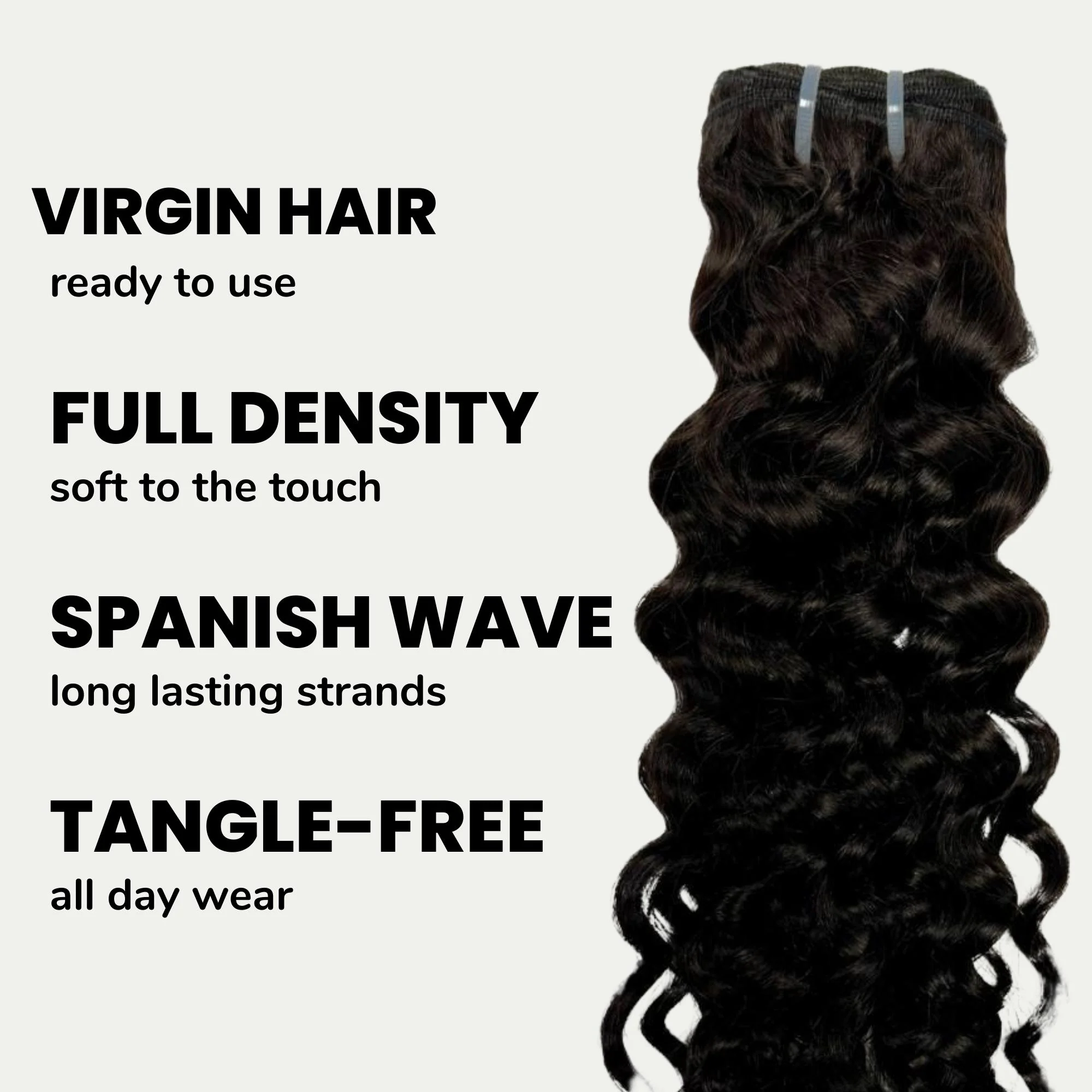 Spanish Wave 100% Human Hair Bundle Deals - Image 3