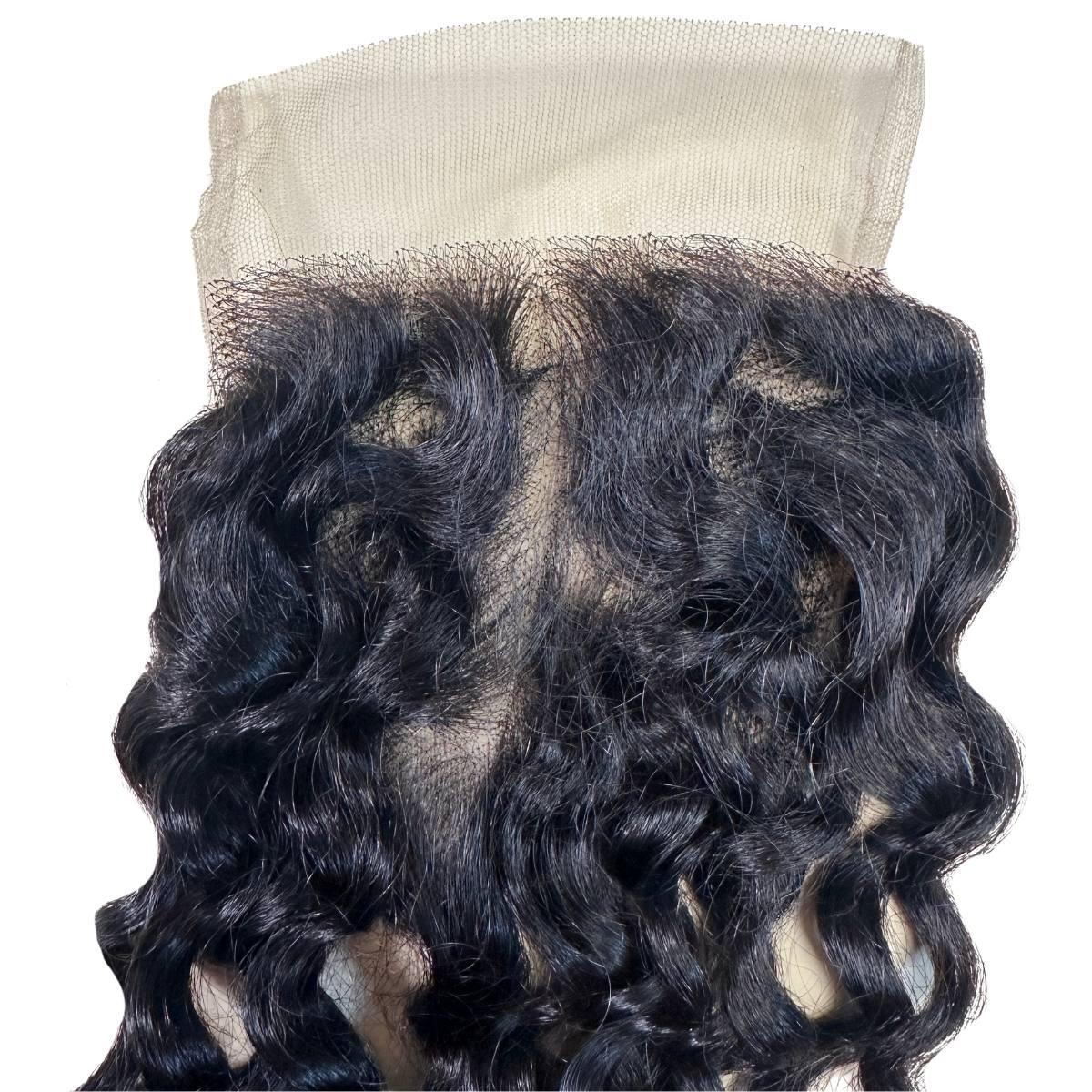 Spanish Wave 4x4 Transparent Lace Human Hair Closure - Image 4