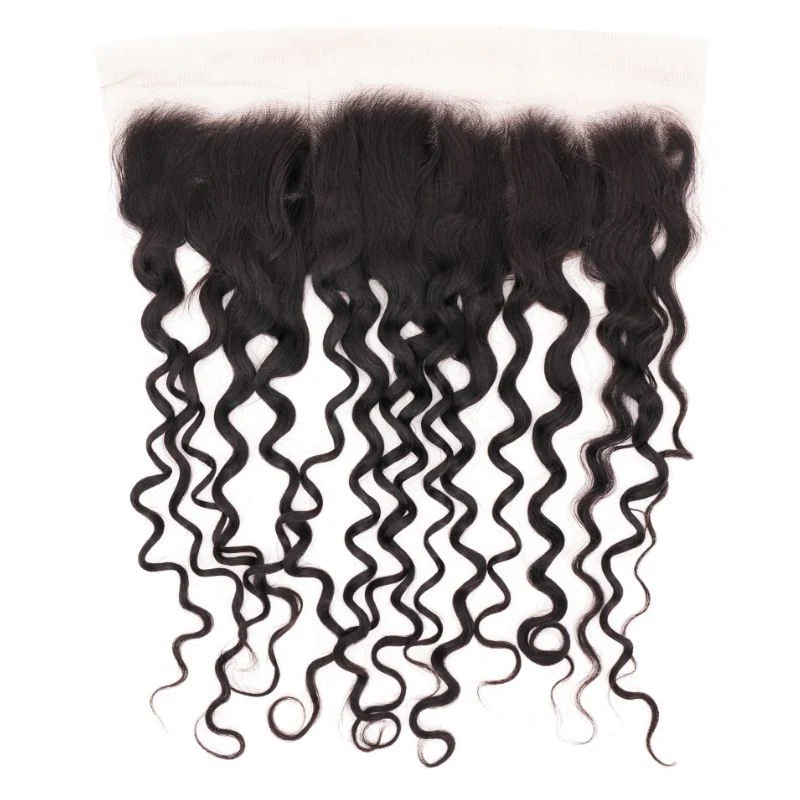 Spanish Wave 13x4 Transparent Lace Human Hair Frontal - Image 4
