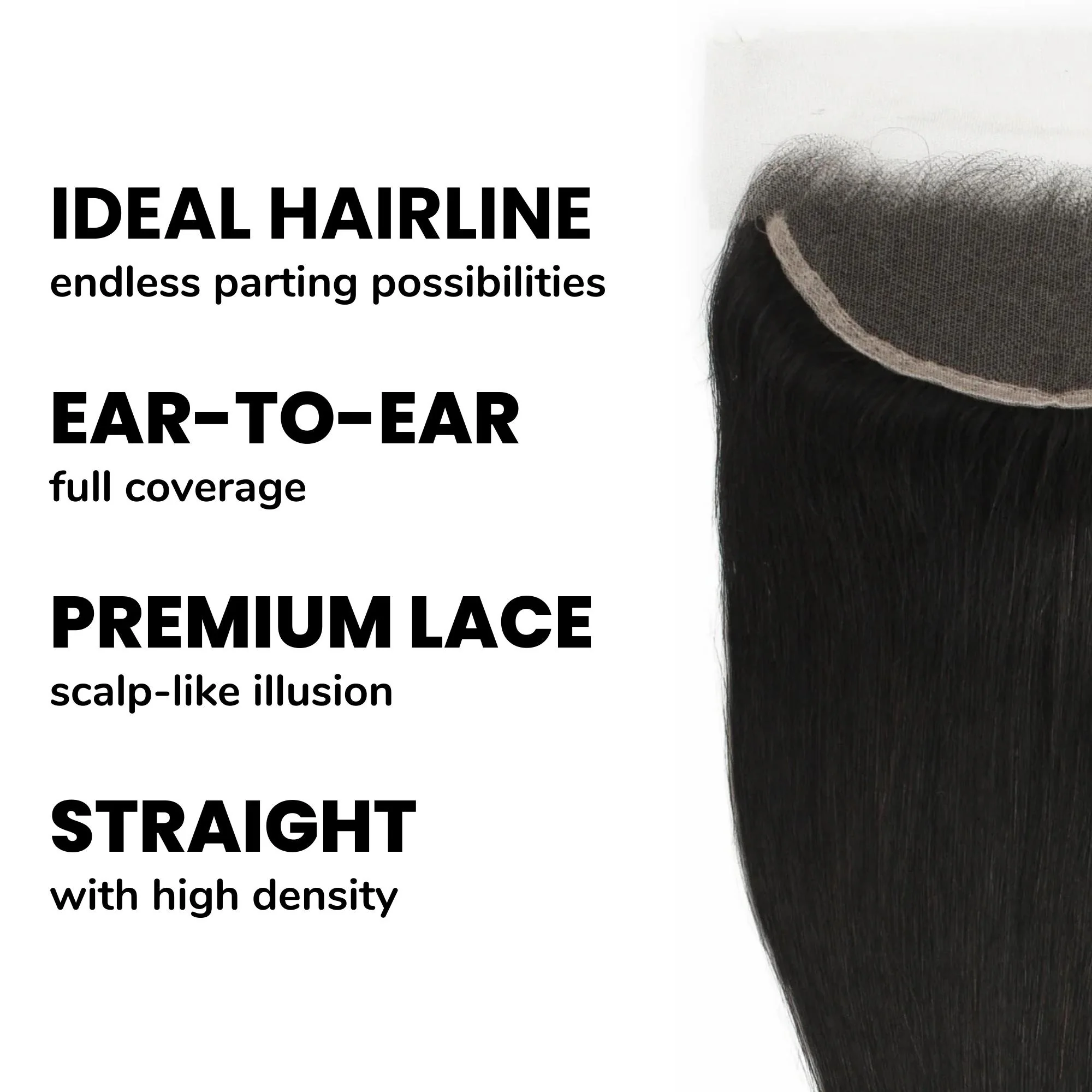 Brazilian Straight 13x4 HD Lace Human Hair Frontal - Image 3